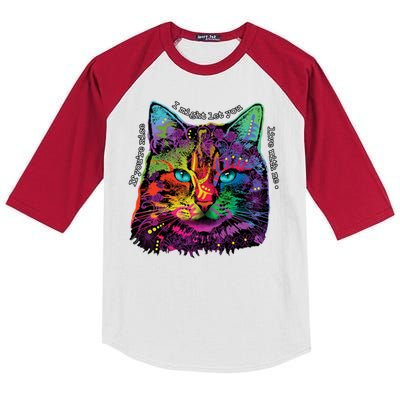 If You're Nice Cat Funny Kids Colorblock Raglan Jersey