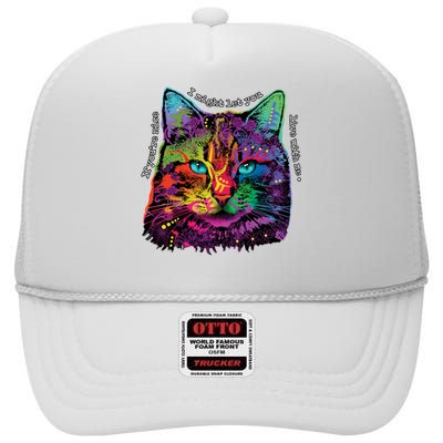 If You're Nice Cat Funny High Crown Mesh Back Trucker Hat