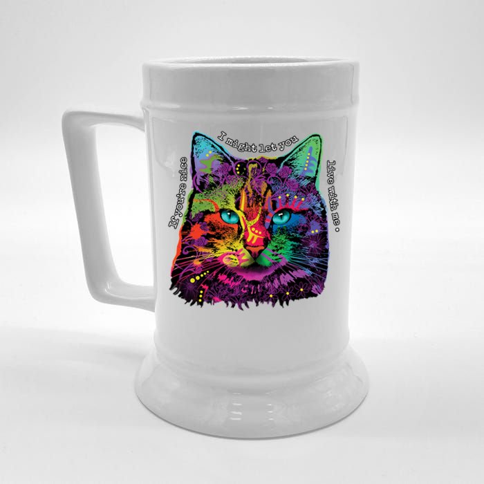 If You're Nice Cat Funny Beer Stein