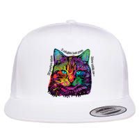 If You're Nice Cat Funny Flat Bill Trucker Hat