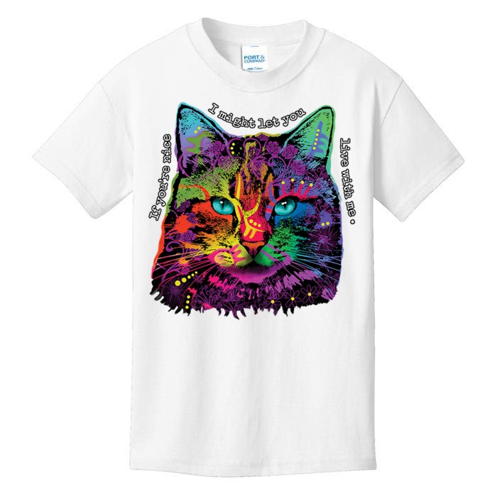 If You're Nice Cat Funny Kids T-Shirt