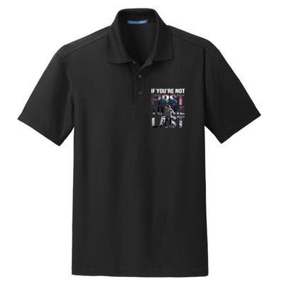 If You're Not First You're Last American Astronaut Dry Zone Grid Polo