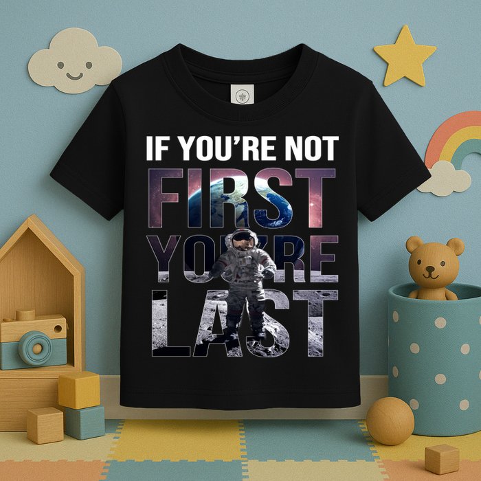 If You're Not First You're Last American Astronaut Toddler T-Shirt