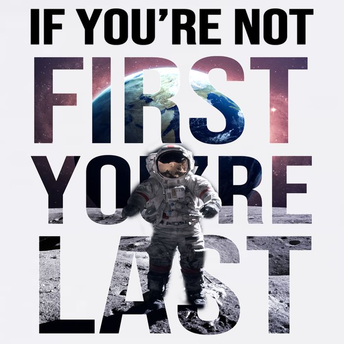 If You're Not First You're Last American Astronaut Garment-Dyed Sweatshirt