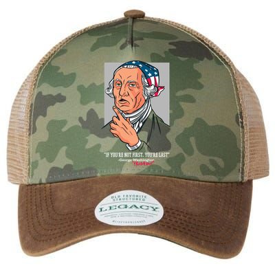 If You're Not First You're Last Probably George Washington Legacy Tie Dye Trucker Hat