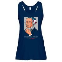 If You're Not First You're Last Probably George Washington Ladies Essential Flowy Tank