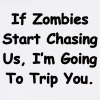 If Zombies Chase Us I'm Tripping You Garment-Dyed Sweatshirt
