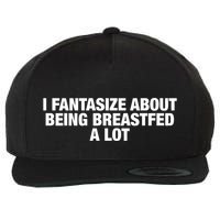 I Fantasize About Being Breastfed A Lot Wool Snapback Cap