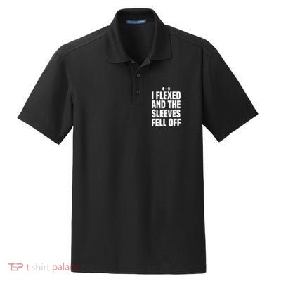 I Flexed And The Sleeves Fell Off Funny Gym Workout Tank Top Dry Zone Grid Polo