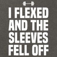 I Flexed And The Sleeves Fell Off Funny Gym Workout Tank Top Cotton Canvas Backpack