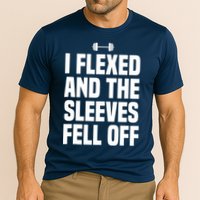 I Flexed And The Sleeves Fell Off Funny Gym Workout Tank Top Cooling Performance Crew T-Shirt