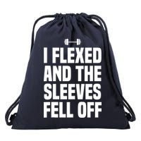 I Flexed And The Sleeves Fell Off Funny Gym Workout Tank Top Drawstring Bag