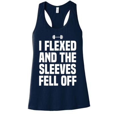 I Flexed And The Sleeves Fell Off Funny Gym Workout Tank Top Womens Tank Top