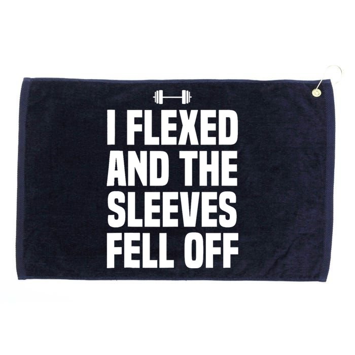 I Flexed And The Sleeves Fell Off Funny Gym Workout Tank Top Grommeted Golf Towel