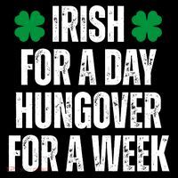 Irish For A Day Hungover For A Week St Patricks Day Funny Toddler Hoodie
