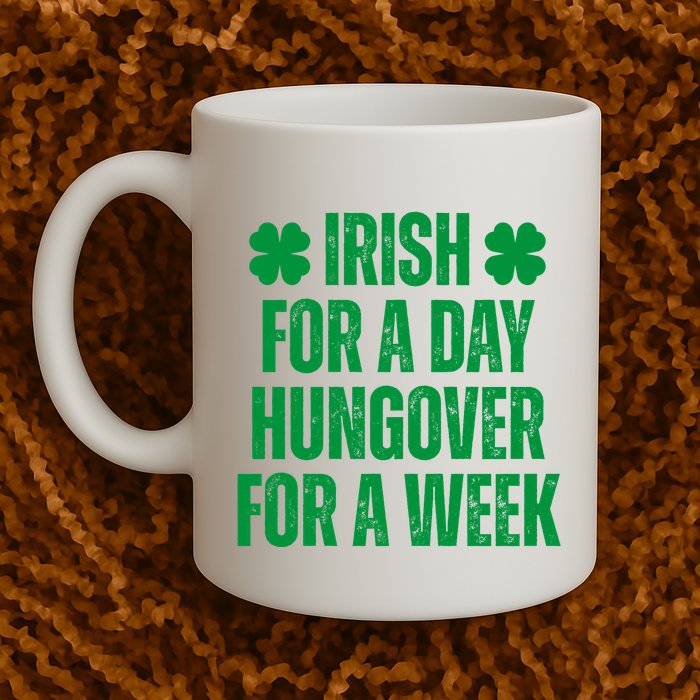Irish For A Day Hungover For A Week St Patricks Day Funny Mug