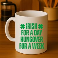 Irish For A Day Hungover For A Week St Patricks Day Funny Mug