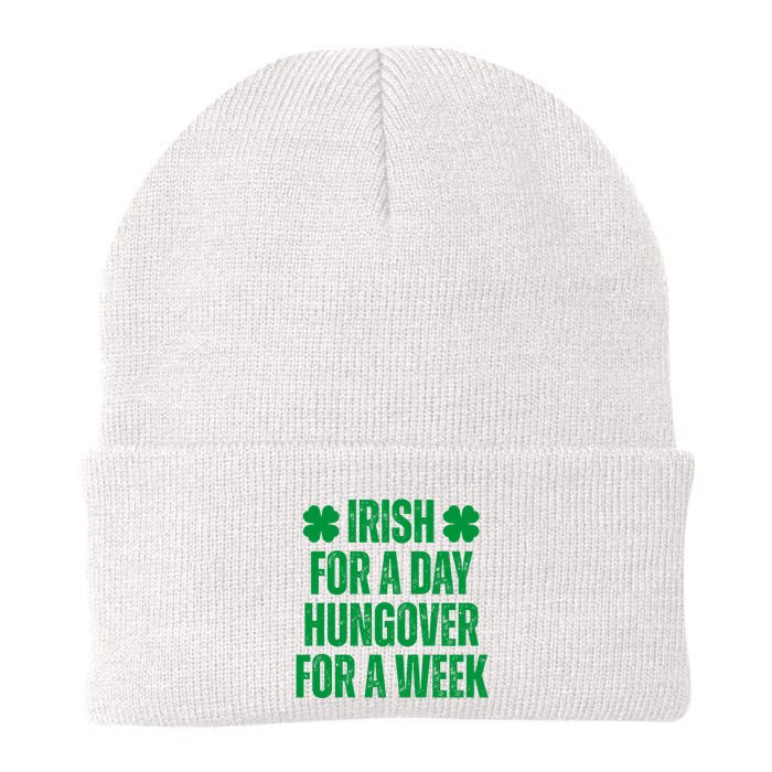 Irish For A Day Hungover For A Week St Patricks Day Funny Beanie