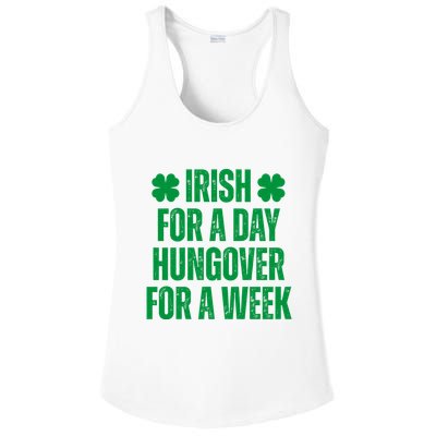 Irish For A Day Hungover For A Week St Patricks Day Funny Ladies PosiCharge Competitor Racerback Tank