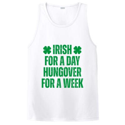 Irish For A Day Hungover For A Week St Patricks Day Funny PosiCharge Competitor Tank