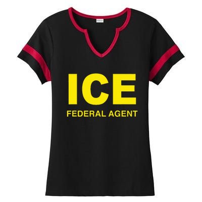 Ice Federal Agent Us Border Patrol Ladies Halftime Notch Neck Tee