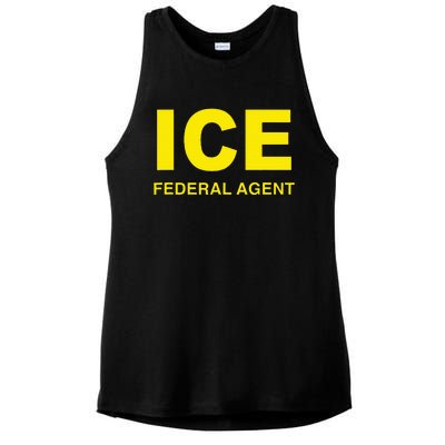 Ice Federal Agent Us Border Patrol Ladies PosiCharge Tri-Blend Wicking Tank