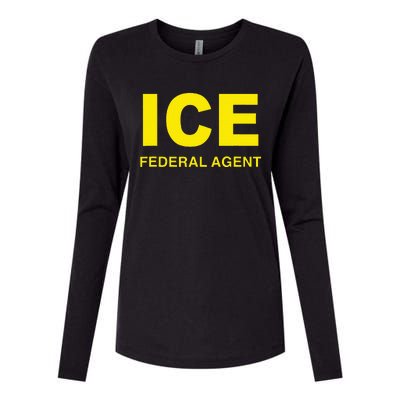 Ice Federal Agent Us Border Patrol Womens Cotton Relaxed Long Sleeve T-Shirt