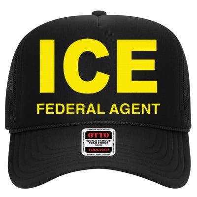 Ice Federal Agent Us Border Patrol High Crown Mesh Back Trucker Hat