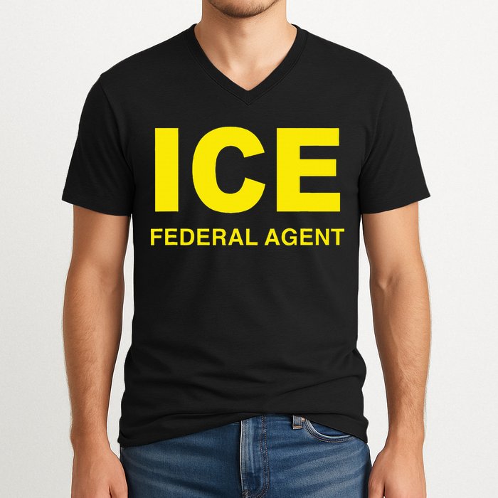 Ice Federal Agent Us Border Patrol V-Neck T-Shirt
