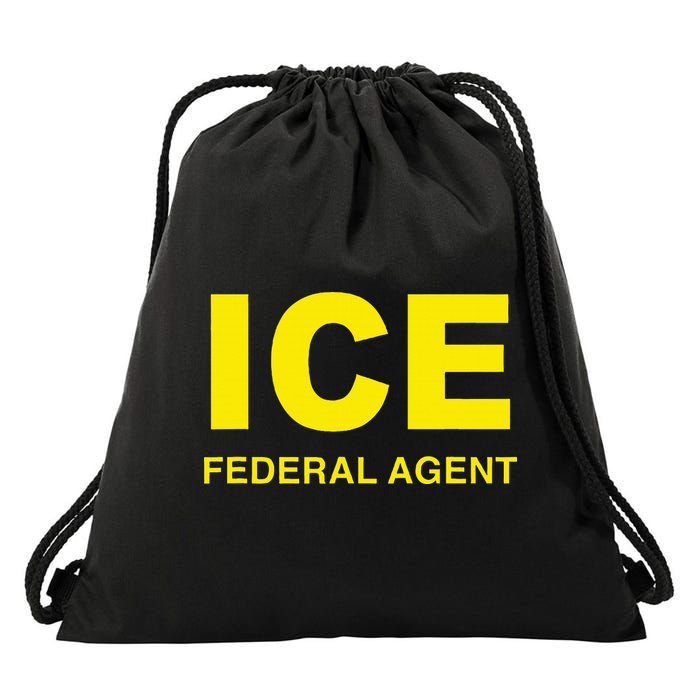 Ice Federal Agent Us Border Patrol Drawstring Bag