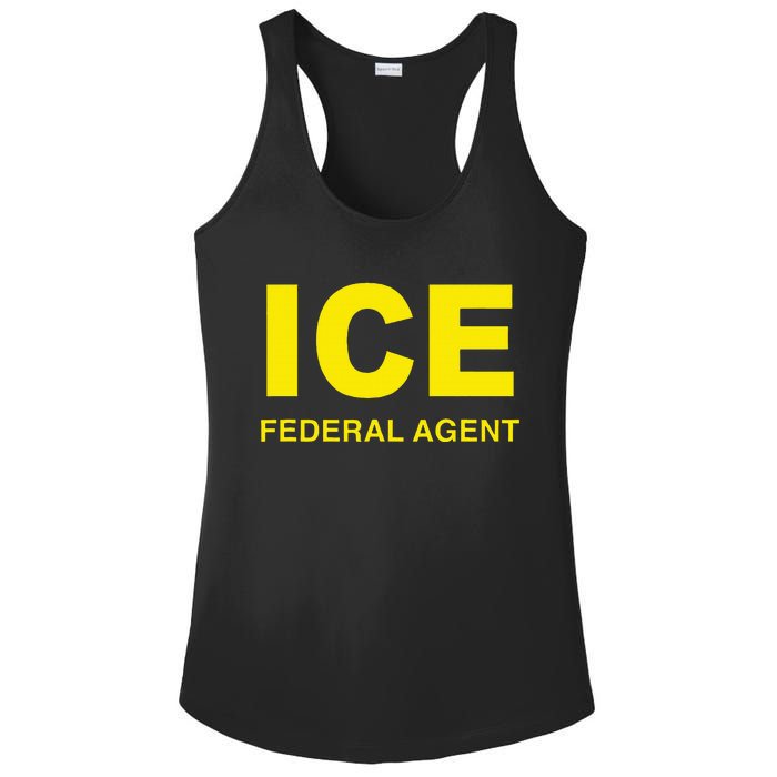 Ice Federal Agent Us Border Patrol Ladies PosiCharge Competitor Racerback Tank