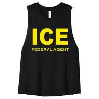 Ice Federal Agent Us Border Patrol Women's Racerback Cropped Tank