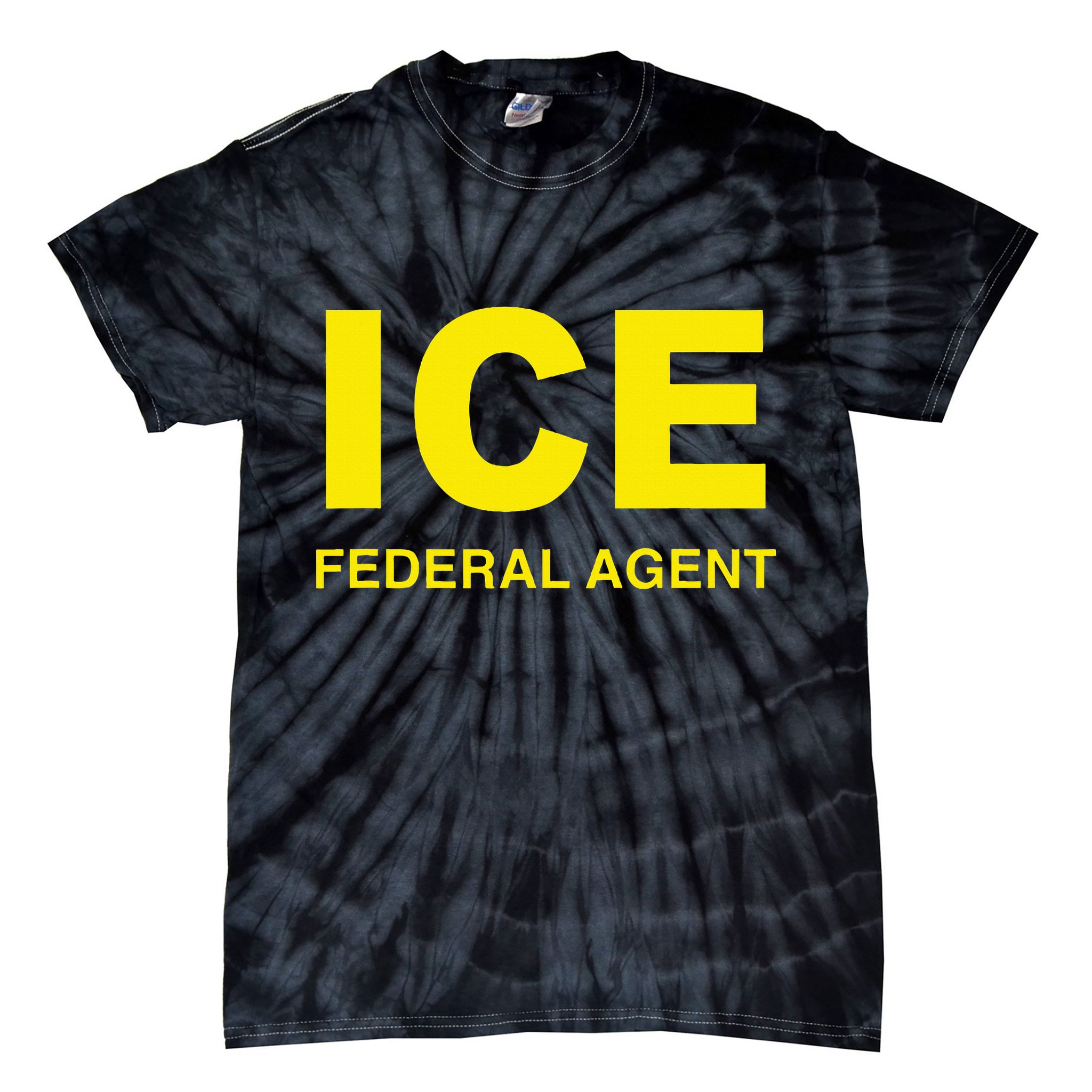 Ice Federal Agent Us Border Patrol Tie-Dye T-Shirt