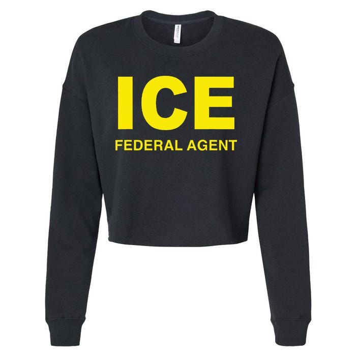 Ice Federal Agent Us Border Patrol Cropped Pullover Crew