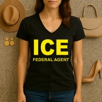 Ice Federal Agent Us Border Patrol Women's V-Neck T-Shirt