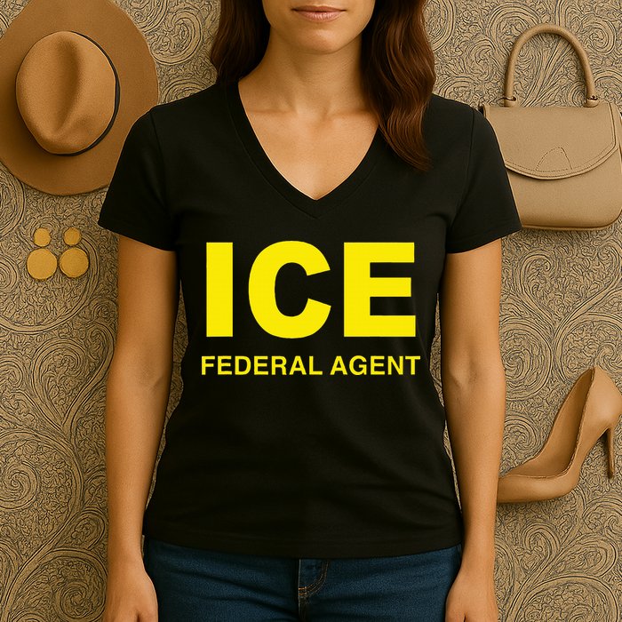 Ice Federal Agent Us Border Patrol Women's V-Neck T-Shirt