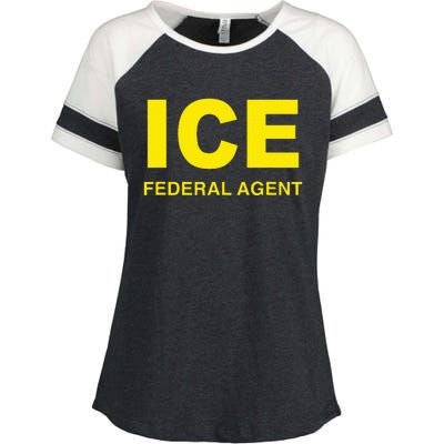 Ice Federal Agent Us Border Patrol Enza Ladies Jersey Colorblock Tee