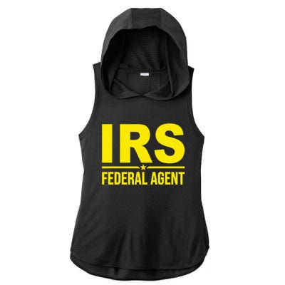 Irs Federal Agent Uniform Costume Ladies PosiCharge Tri-Blend Wicking Draft Hoodie Tank