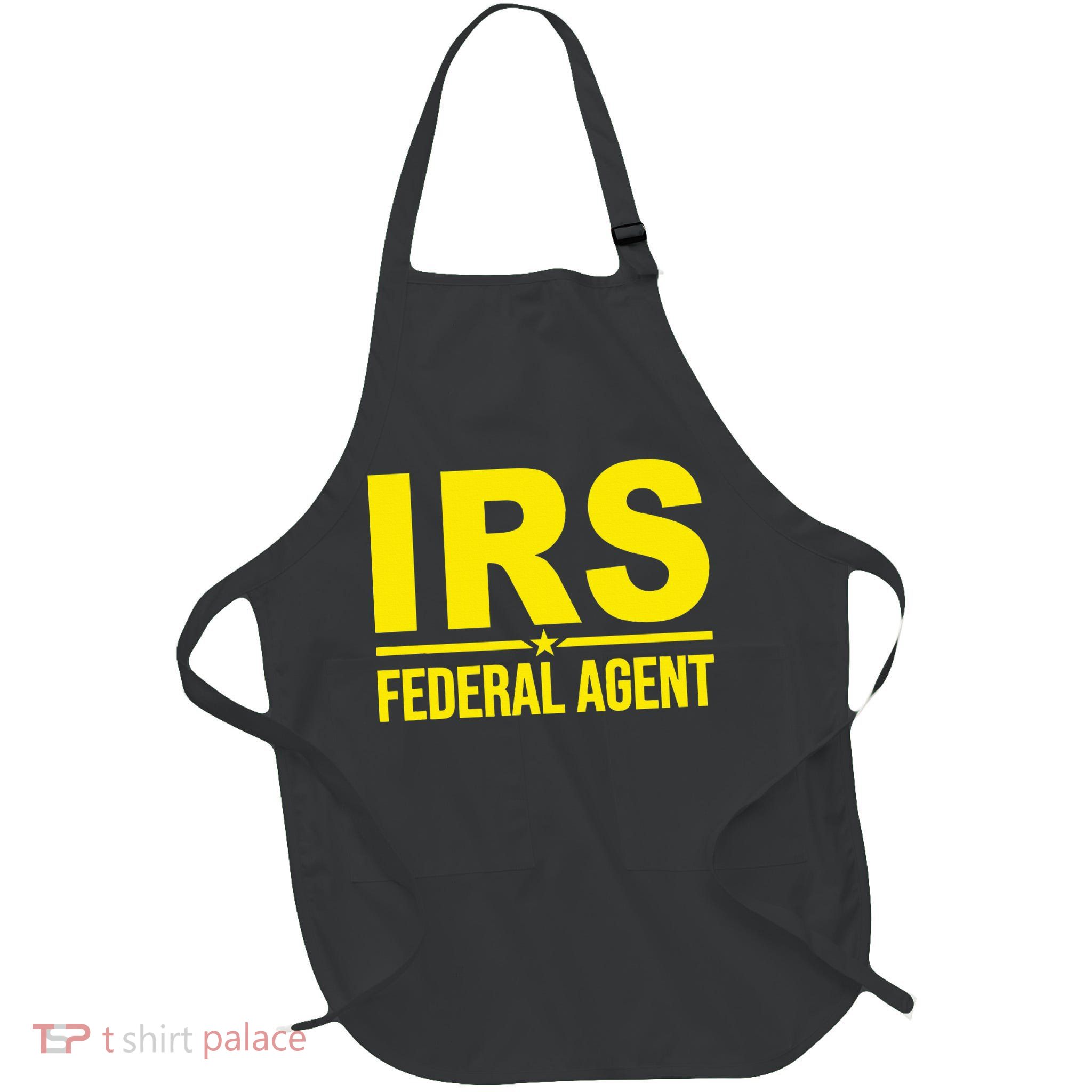 Irs Federal Agent Uniform Costume Full-Length Apron With Pockets