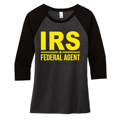 Irs Federal Agent Uniform Costume Women's Tri-Blend 3/4-Sleeve Raglan Shirt