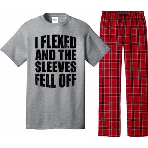 I Flexed And The Sleeves Fell Off Funny Gym Workout Pajama Set