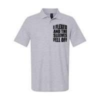 I Flexed And The Sleeves Fell Off Funny Gym Workout Softstyle Adult Sport Polo