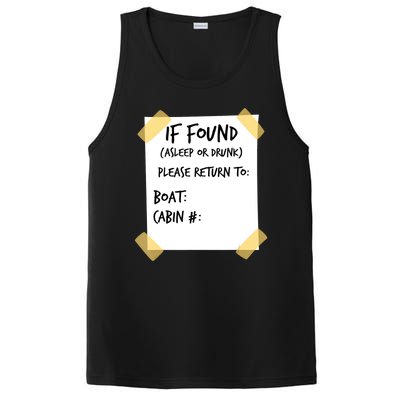 If Found Asleep Or Drunk Funny Cruise PosiCharge Competitor Tank