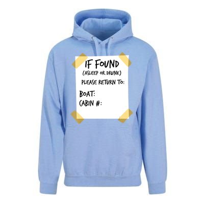 If Found Asleep Or Drunk Funny Cruise Unisex Surf Hoodie