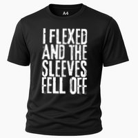 I Flexed And The Sleeves Fell Off Funny Gym Workout Cooling Performance Crew T-Shirt