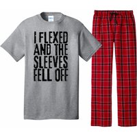 I Flexed And The Sleeves Fell Off Funny Gym Workout Pajama Set