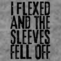 I Flexed And The Sleeves Fell Off Funny Gym Workout Cropped Pullover Crew