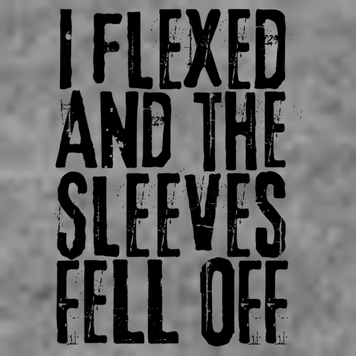 I Flexed And The Sleeves Fell Off Funny Gym Workout Cropped Pullover Crew