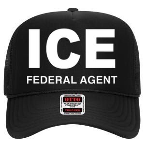 Ice Federal Agent Halloween Costume Police Immigration High Crown Mesh Back Trucker Hat