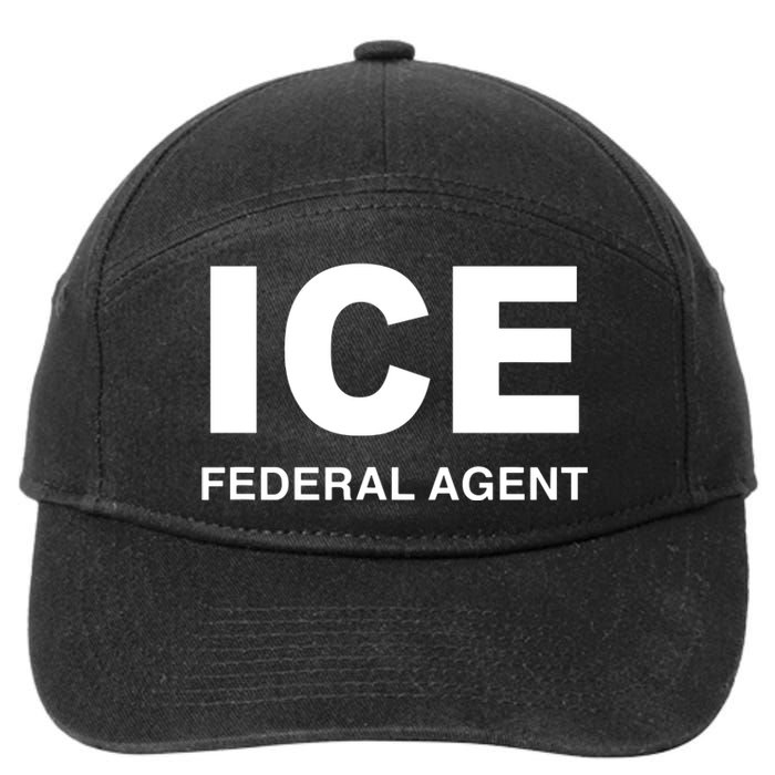 Ice Federal Agent Halloween Costume Police Immigration 7-Panel Snapback Hat